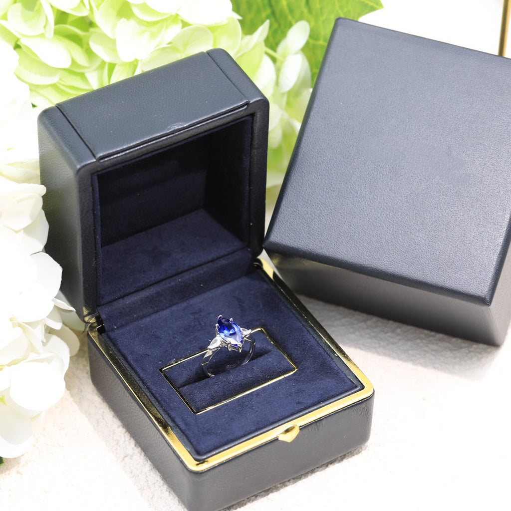 Graff Promise Marquise Cut Blue Cubic Zirconia Engagement Ring