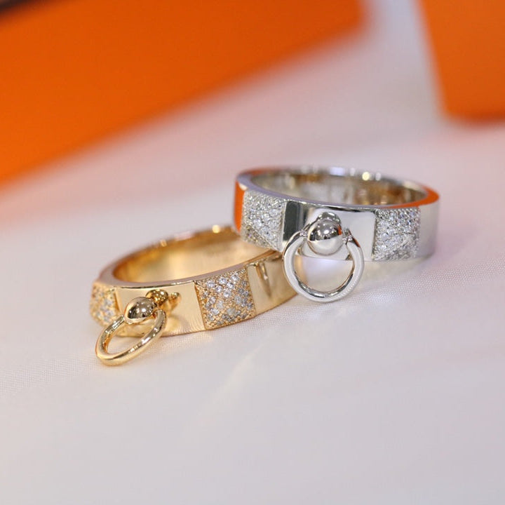 Hermes HM Ring Diamond Bracelet