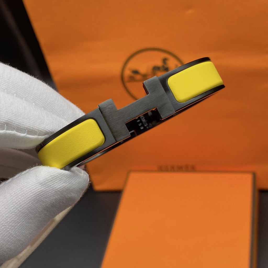 Hermes Clic HM So Black Yellow Bracelet