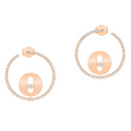 Messika Creoles Lucky Move PM Pink Gold Cubic Zirconia Earrings
