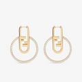 Fendi O’Lock Gold Diamond Earrings