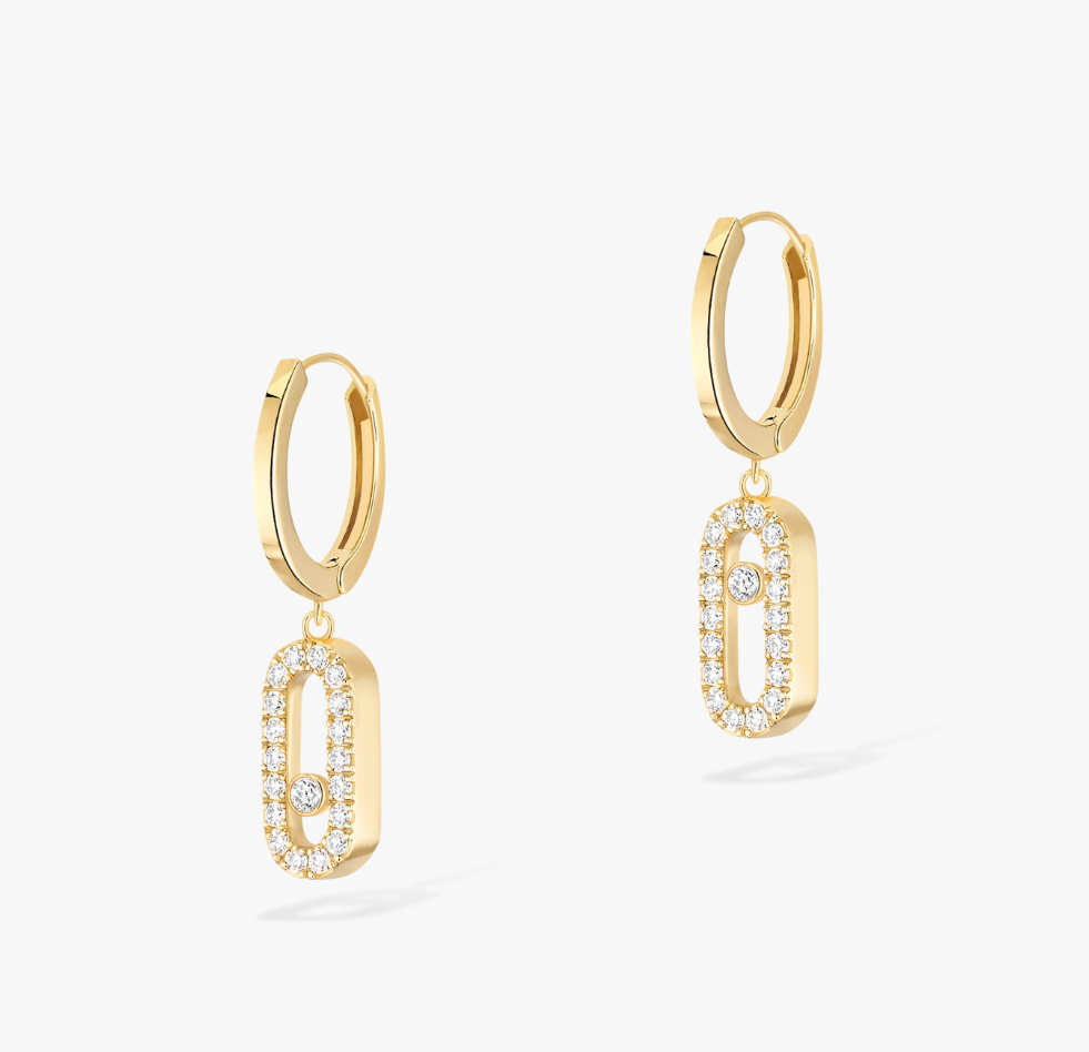 Messika Move Uno Hoop Cubic Zirconia Earrings