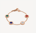 Bvlgari Pink Gold Multicolor 4 Motif Bracelet