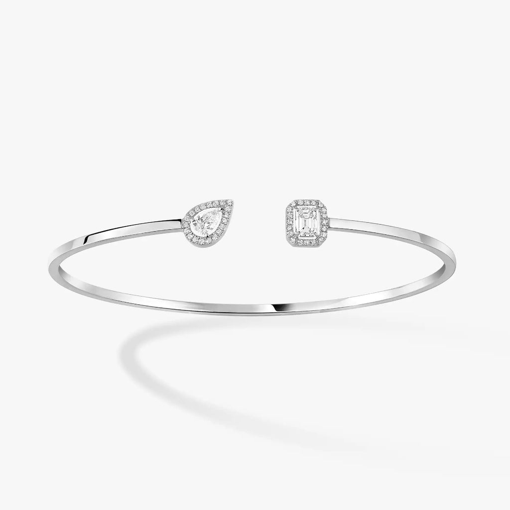 Messika Jonc Flex My Twin Toi & Moi Silver Cubic Zirconia Bracelet