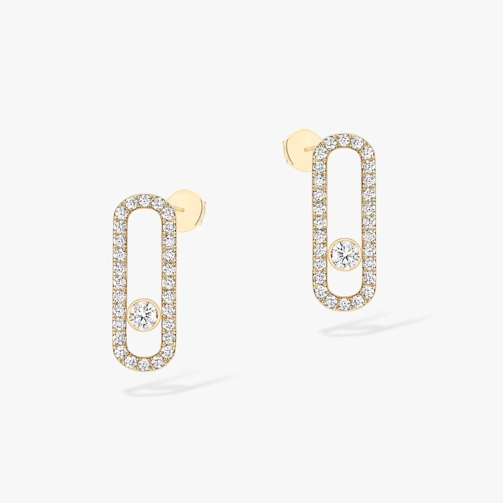 Messika Move Uno Paved Cubic Zirconia Earrings