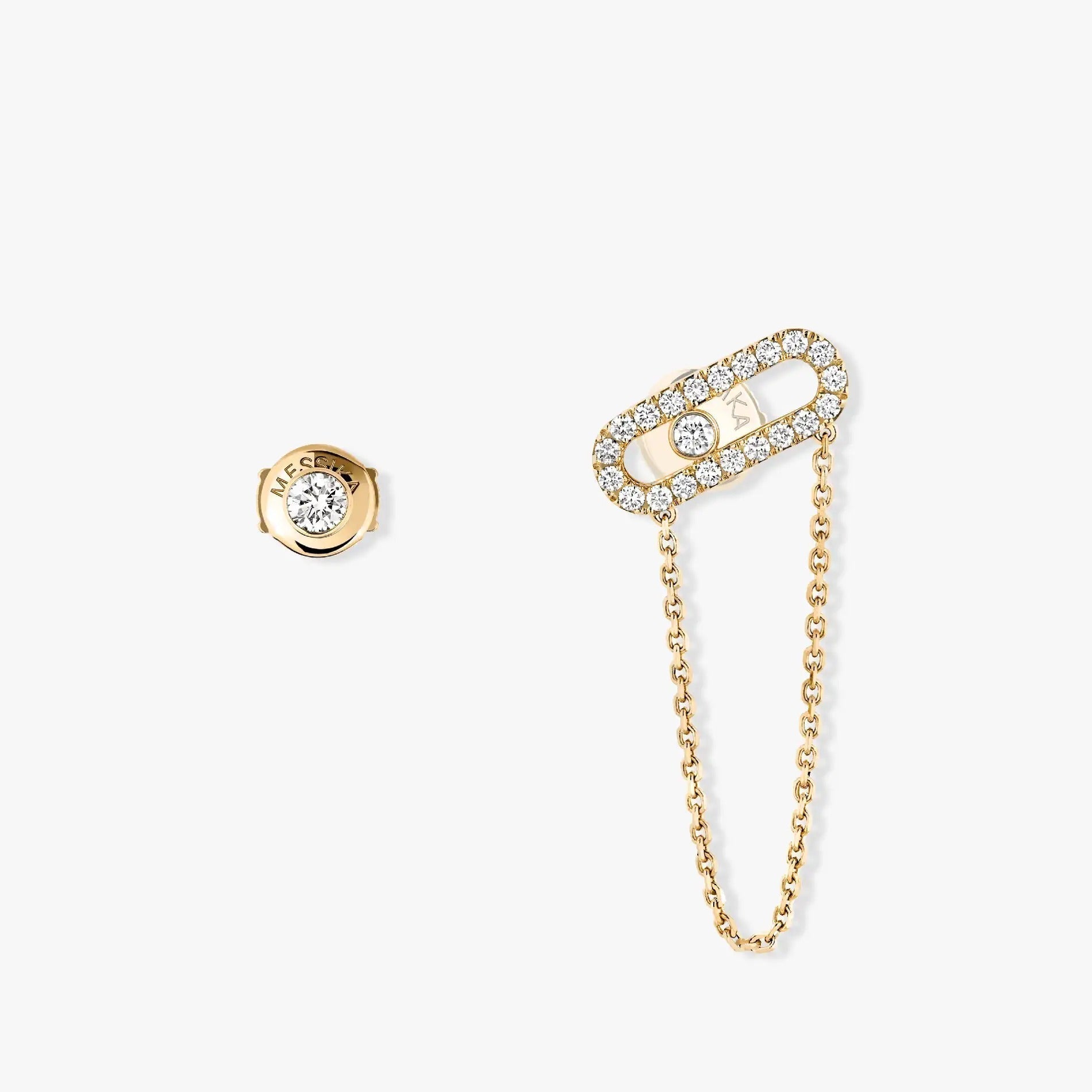 Messika Move Uno Chaine Cubic Zirconia Earrings