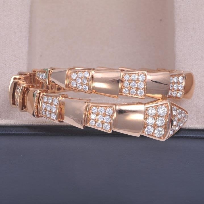 Bvlgari Serpenti Bracelet Pink Gold Cubic Zirconia 1