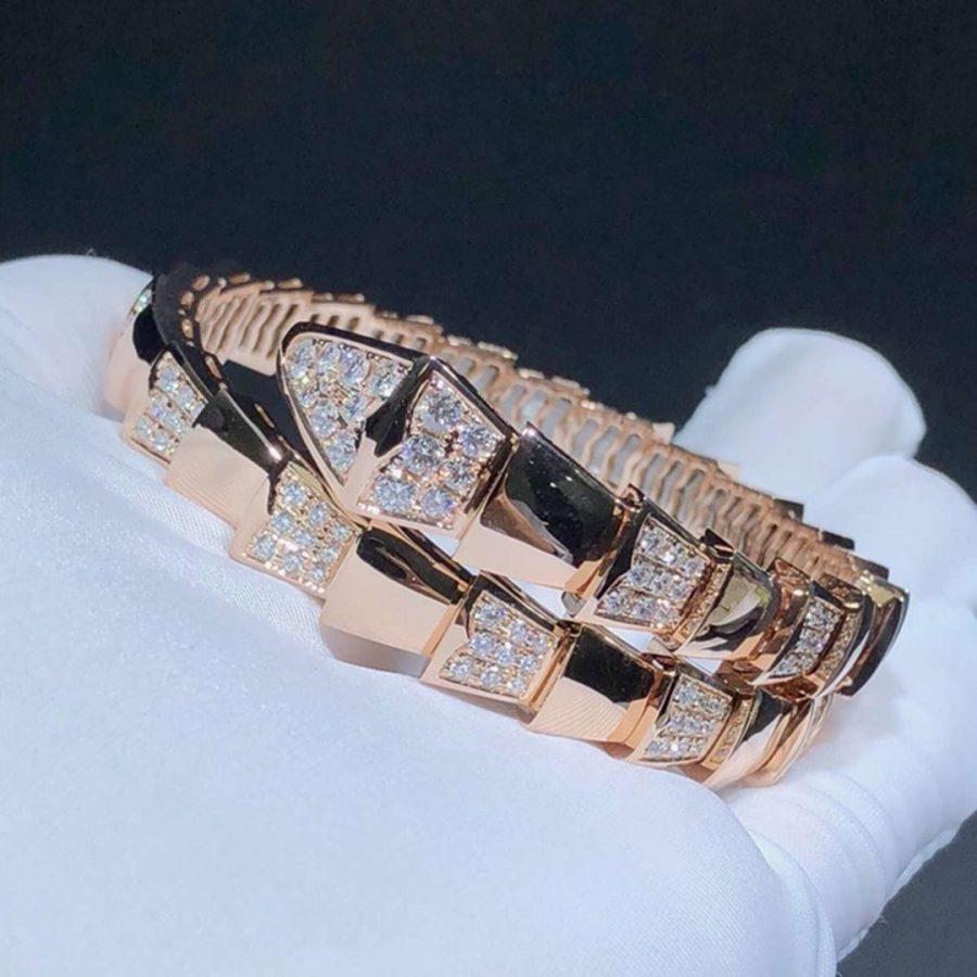 Bvlgari Serpenti Bracelet Pink Gold Cubic Zirconia 1