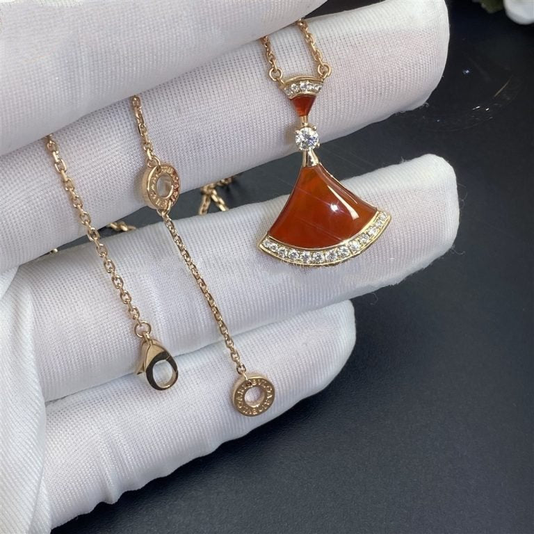 Bvlgari Dream Necklace Carnelian Cubic Zirconia