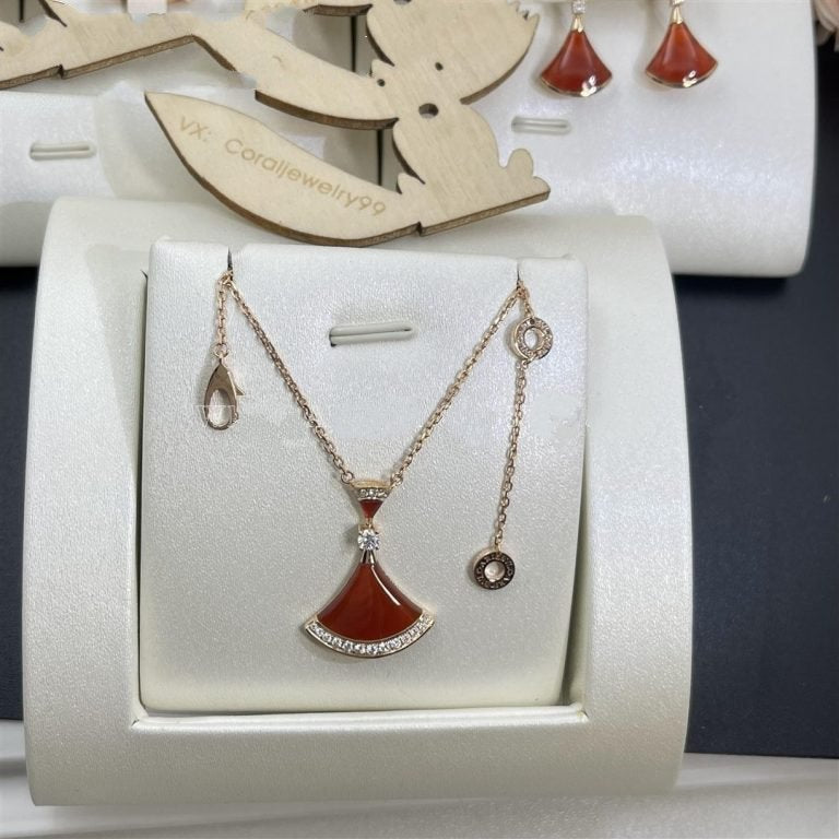 Bvlgari Dream Necklace Carnelian Cubic Zirconia