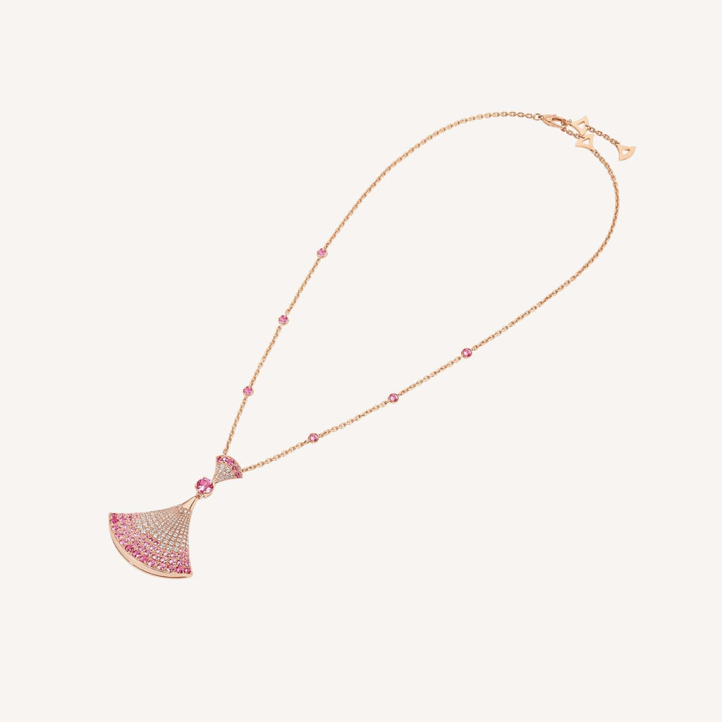 Bvlgari Dream Necklack Cubic Zirconia Pink Gold