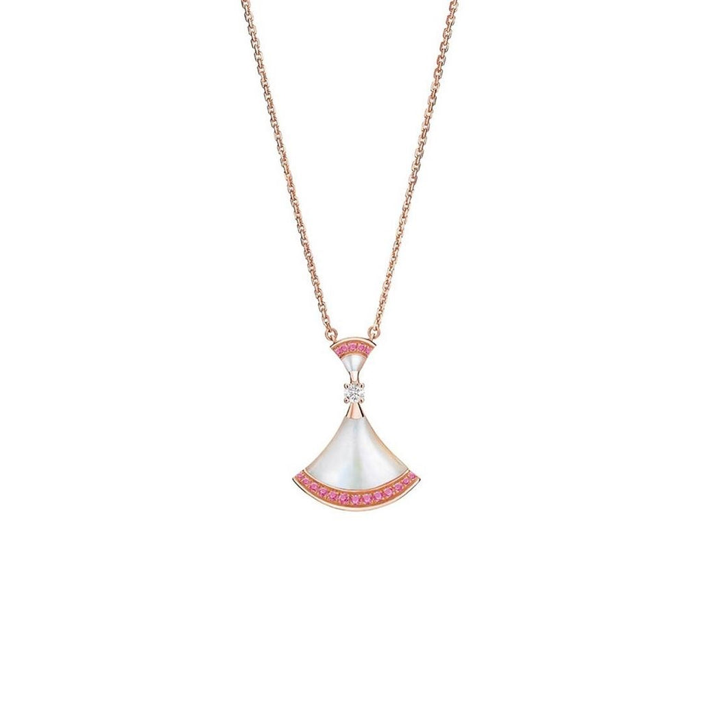 Bvlgari Dream Necklace MOP Pink Cubic Zirconia