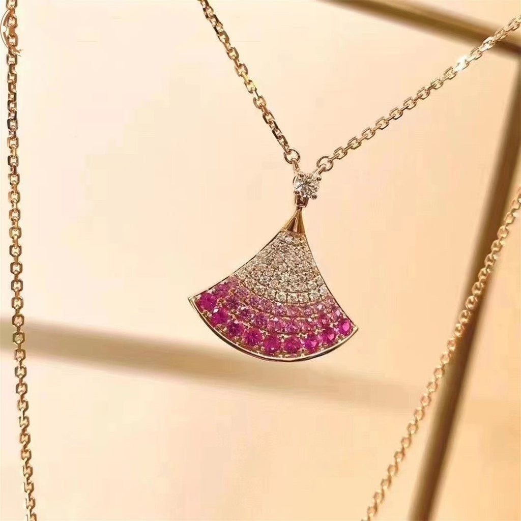 Bvlgari Dream Necklace Pink Gold Pink Cubic Zirconia