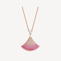 Bvlgari Dream Necklace Pink Gold Pink Cubic Zirconia