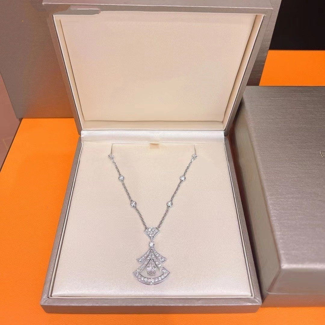 Bvlgari Dream Necklace White Cubic Zirconia Silver
