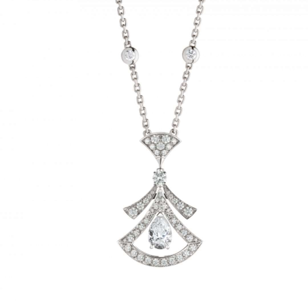 Bvlgari Dream Necklace White Cubic Zirconia Silver