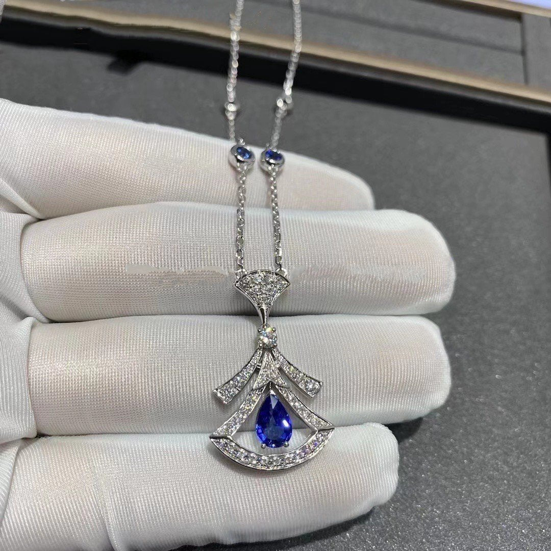 Bvlgari Dream Necklace Agate Cubic Zirconia Silver