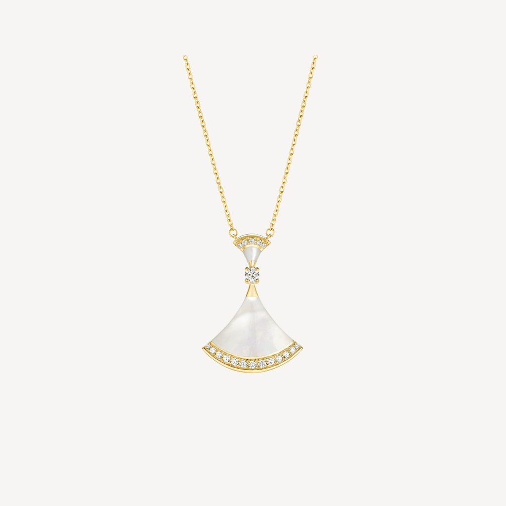 Bvlgari Dream Necklace MOP Gold Cubic Zirconia