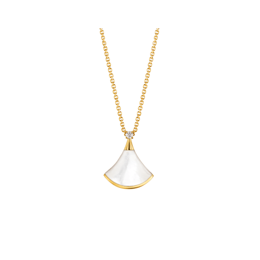 Bvlgari Dream Necklace White MOP Gold 1 Cubic Zirconia