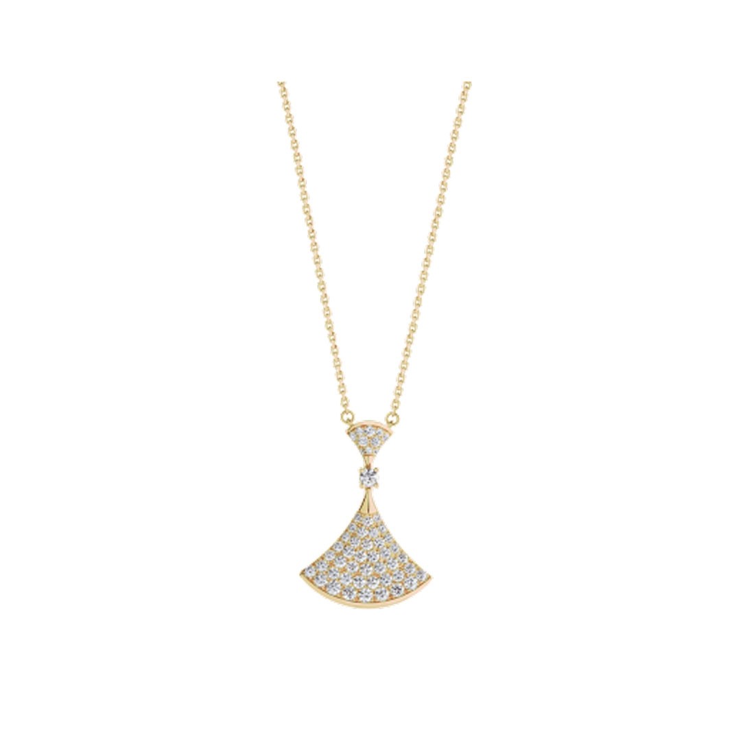 Bvlgari Dream Necklace Gold Full Cubic Zirconia