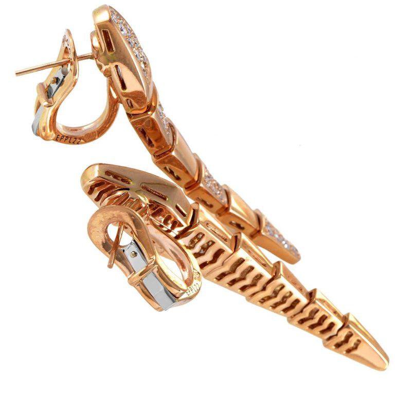 Bvlgari Serpenti Cubic Zirconia Earrings