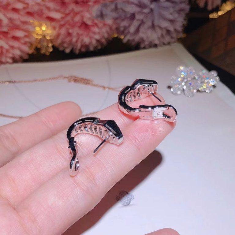 Bvlgari Serpenti Silver Cubic Zirconia Earrings