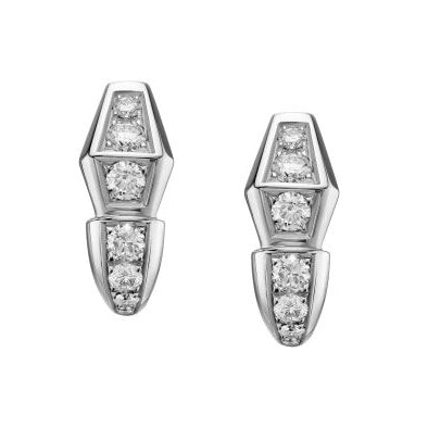 Bvlgari Serpenti Silver Cubic Zirconia Earrings