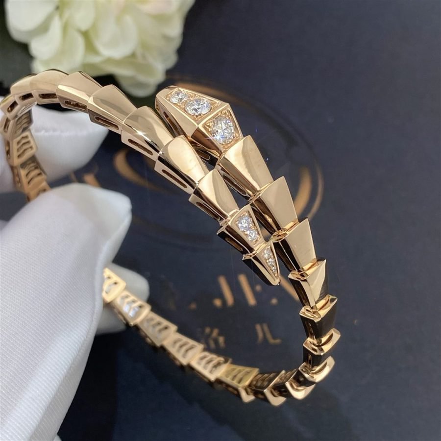 Bvlgari Serpenti Bracelet Cubic Zirconia Pink Gold