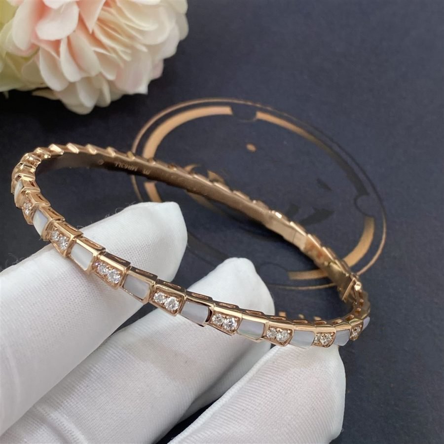 Bvlgari Serpenti Bracelet Pink Gold MOP Cubic Zirconia