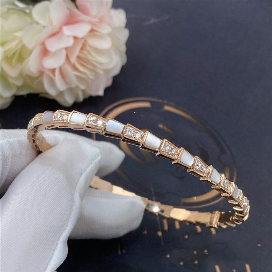 Bvlgari Serpenti Bracelet Pink Gold MOP Cubic Zirconia