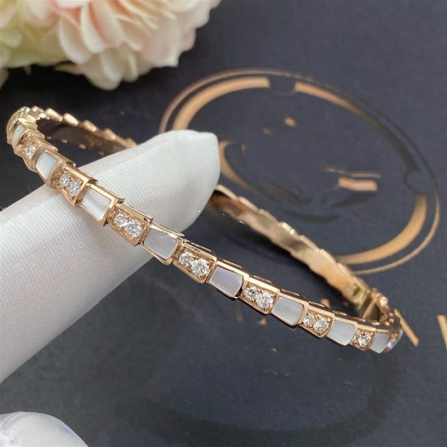 Bvlgari Serpenti Bracelet Pink Gold MOP Cubic Zirconia