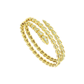 Bvlgari Serpenti Bracelet Gold Cubic Zirconia Double Row