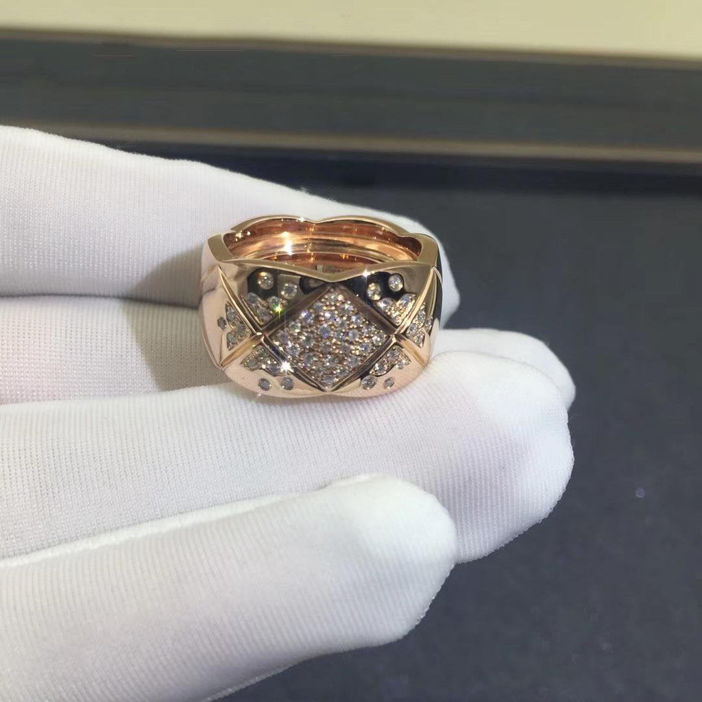 Chanel Crush Ring Pink Gold Cubic Zirconia