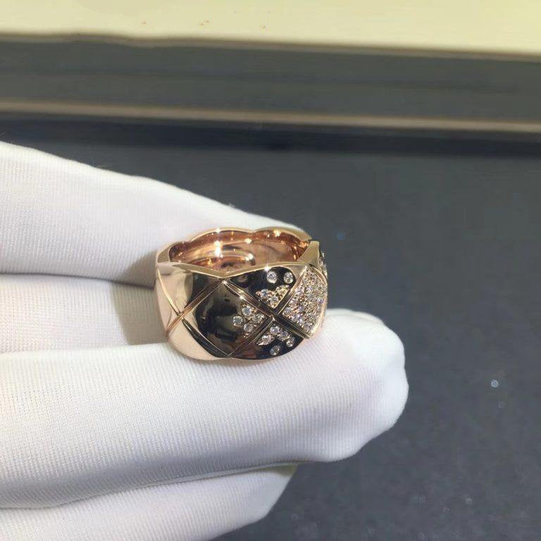 Chanel Crush Ring Pink Gold Cubic Zirconia