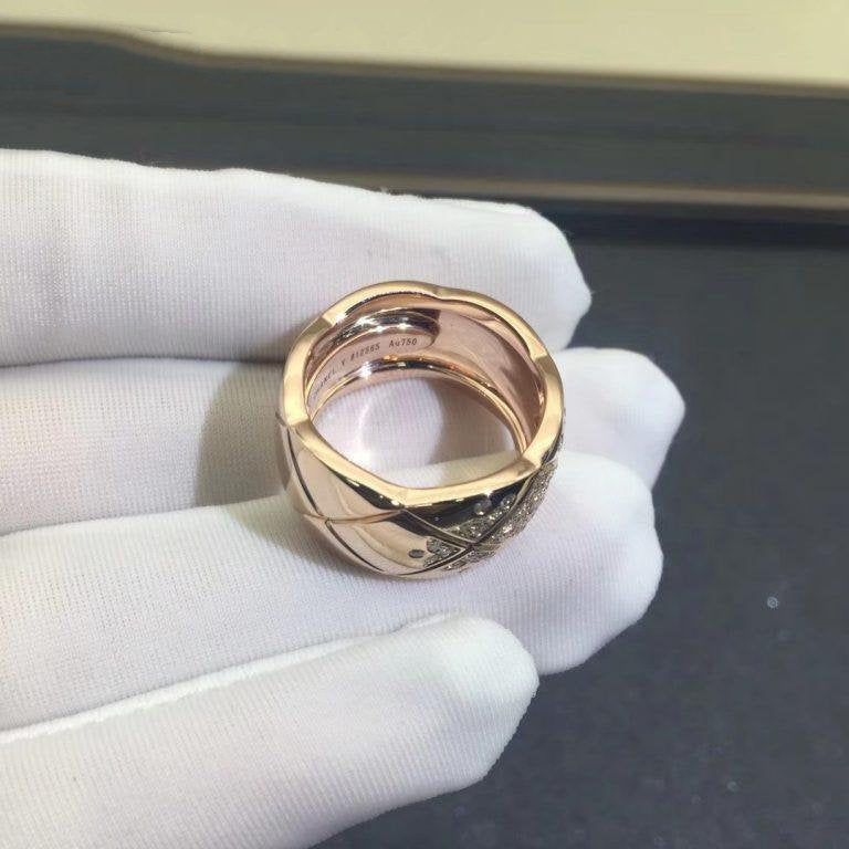 Chanel Crush Ring Pink Gold Cubic Zirconia
