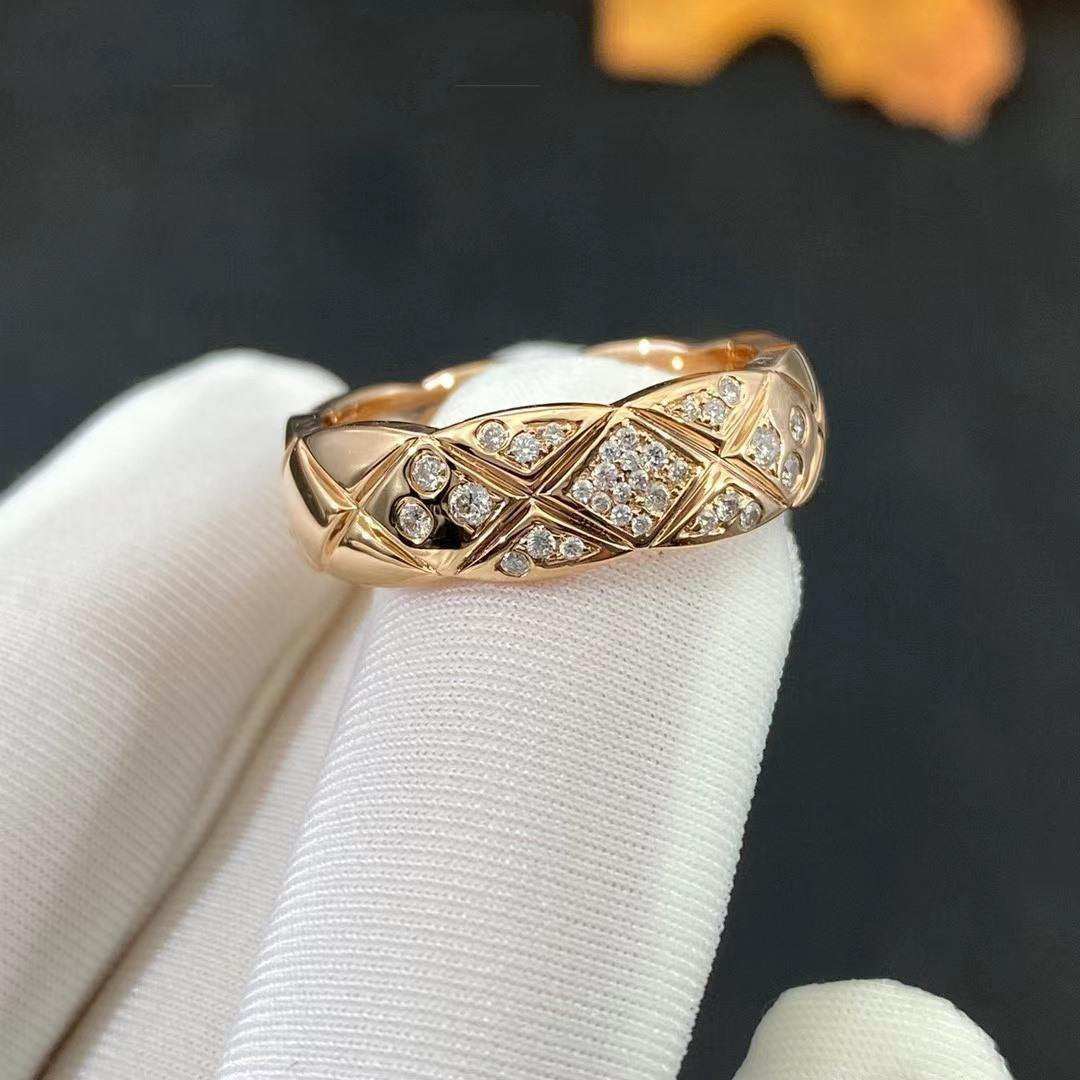 Chanel Crush Small Ring Pink Gold Cubic Zirconia