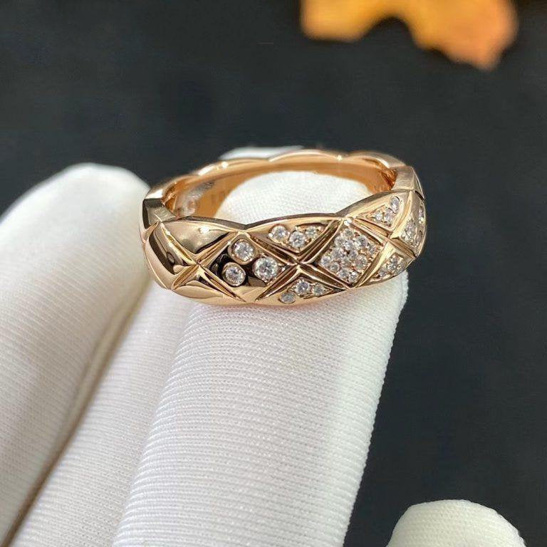 Chanel Crush Small Ring Pink Gold Cubic Zirconia