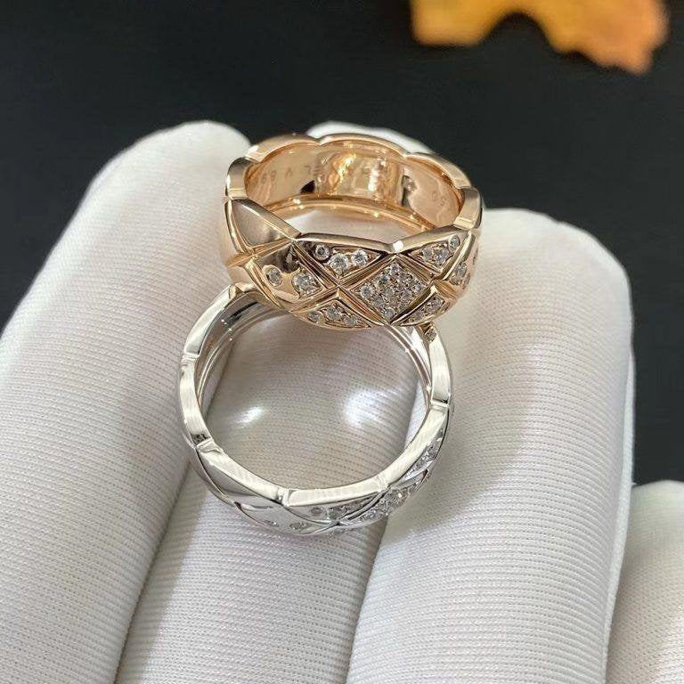 Chanel Crush Small Ring Pink Gold Cubic Zirconia