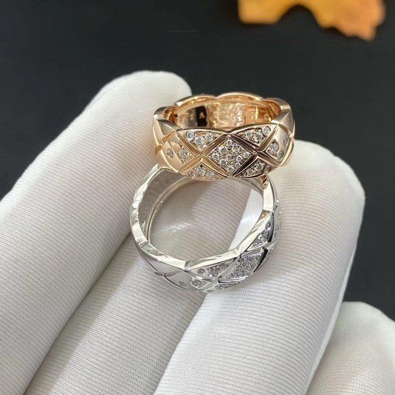 Chanel Crush Small Ring Pink Gold Cubic Zirconia
