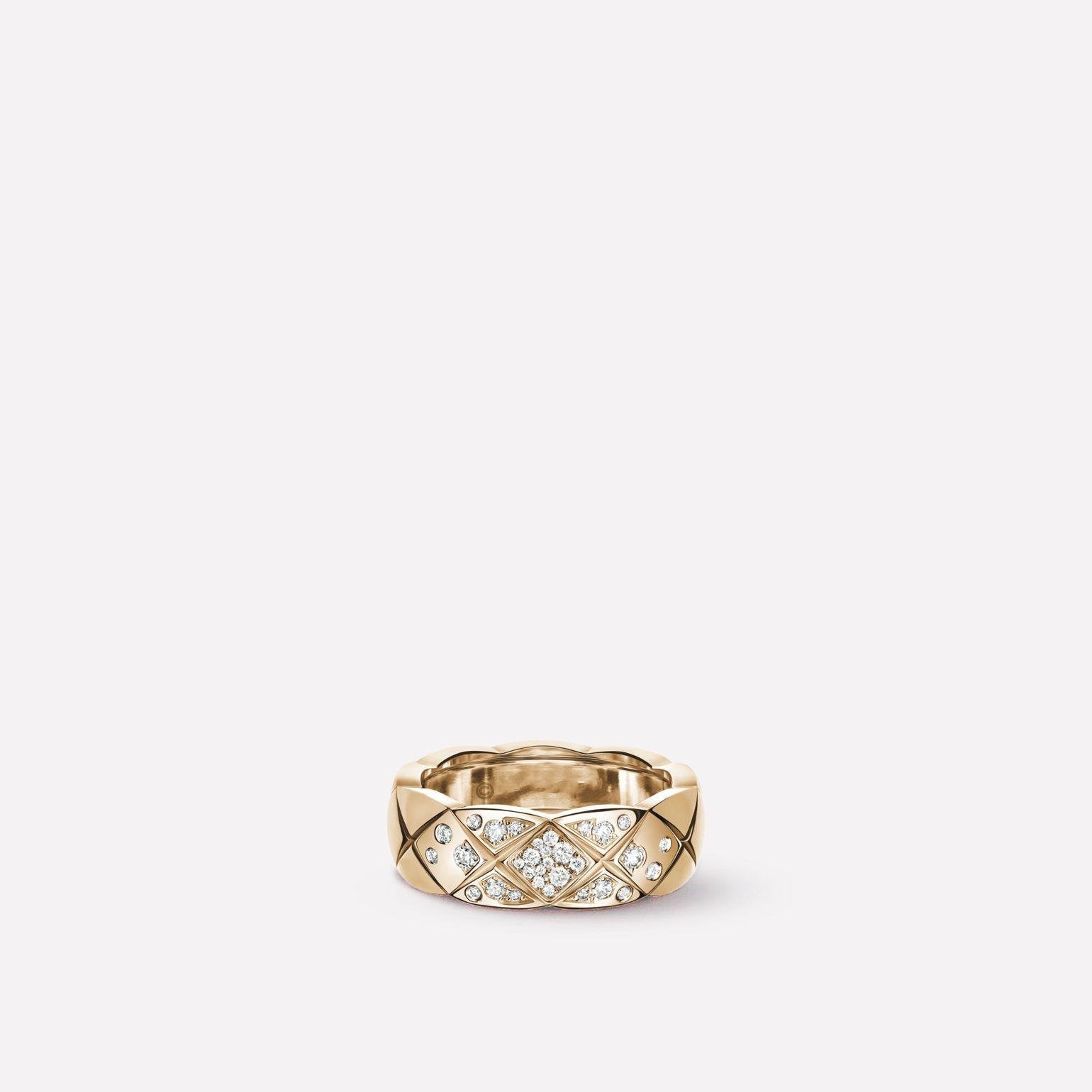 Chanel Crush Small Ring Pink Gold Cubic Zirconia