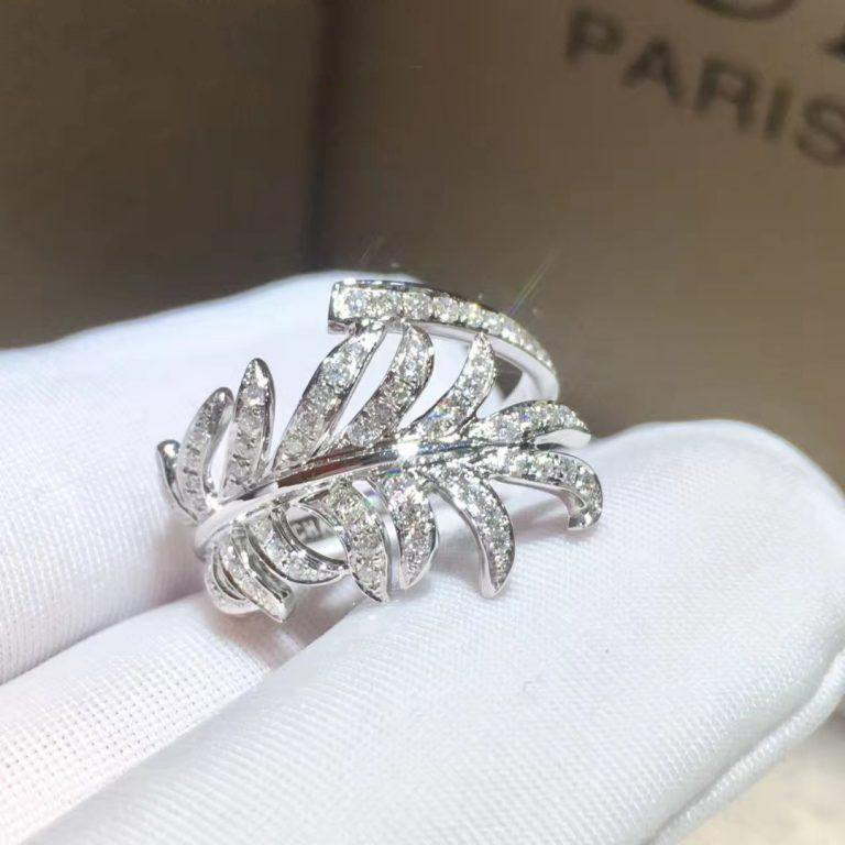 Chanel Plume de Ring Silver Cubic Zirconia