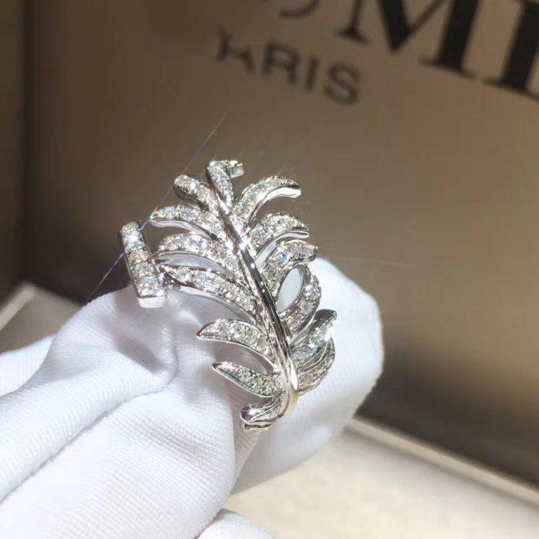 Chanel Plume de Ring Silver Cubic Zirconia