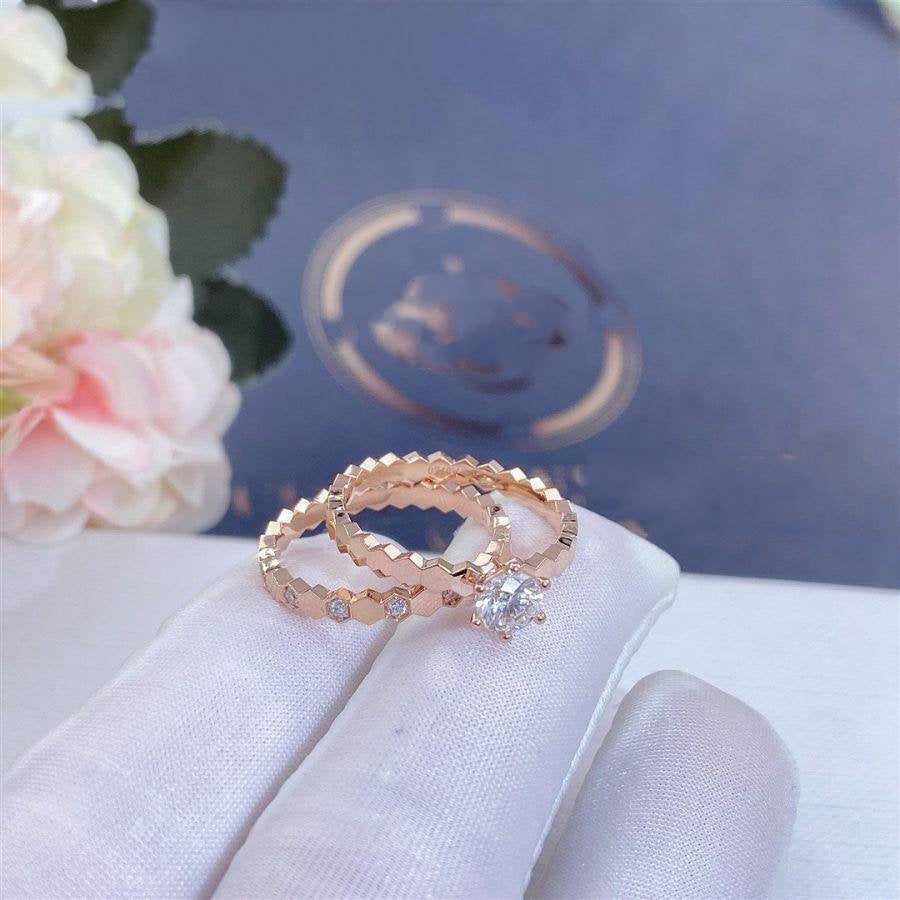 Chaumet Bee Love Ring Pink Gold Cubic Zirconia