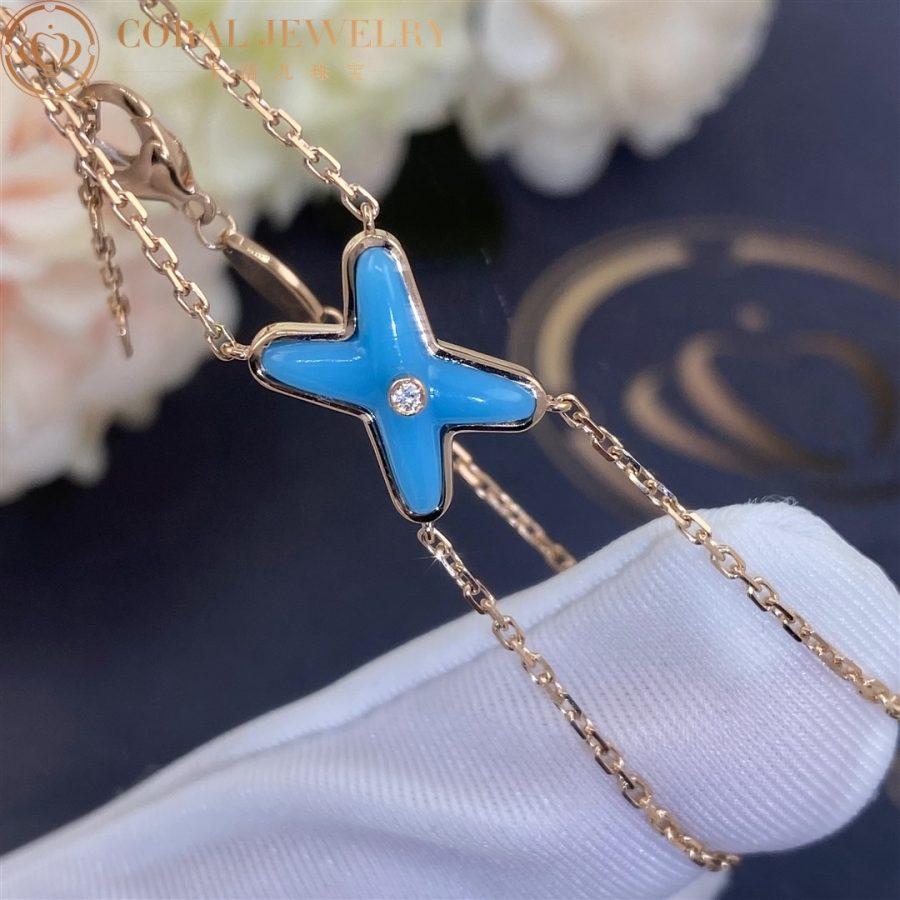 Chaumet Jeux Bracelet Turquoise Pink Gold 1 Cubic Zirconia