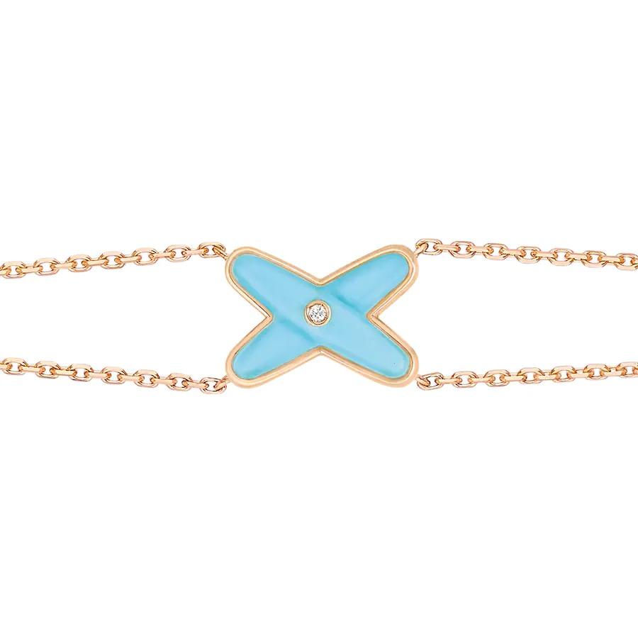 Chaumet Jeux Bracelet Turquoise Pink Gold 1 Cubic Zirconia