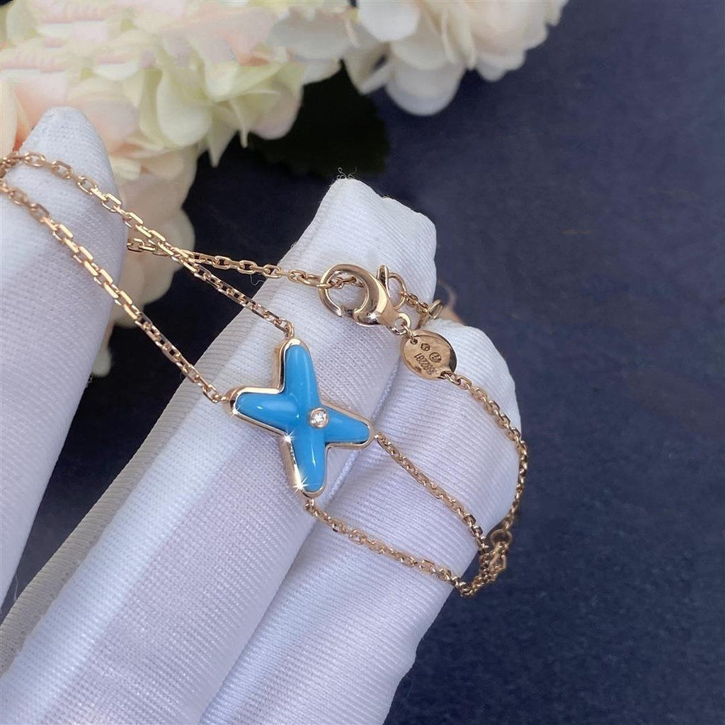 Chaumet Jeux Bracelet Turquoise Pink Gold 1 Cubic Zirconia