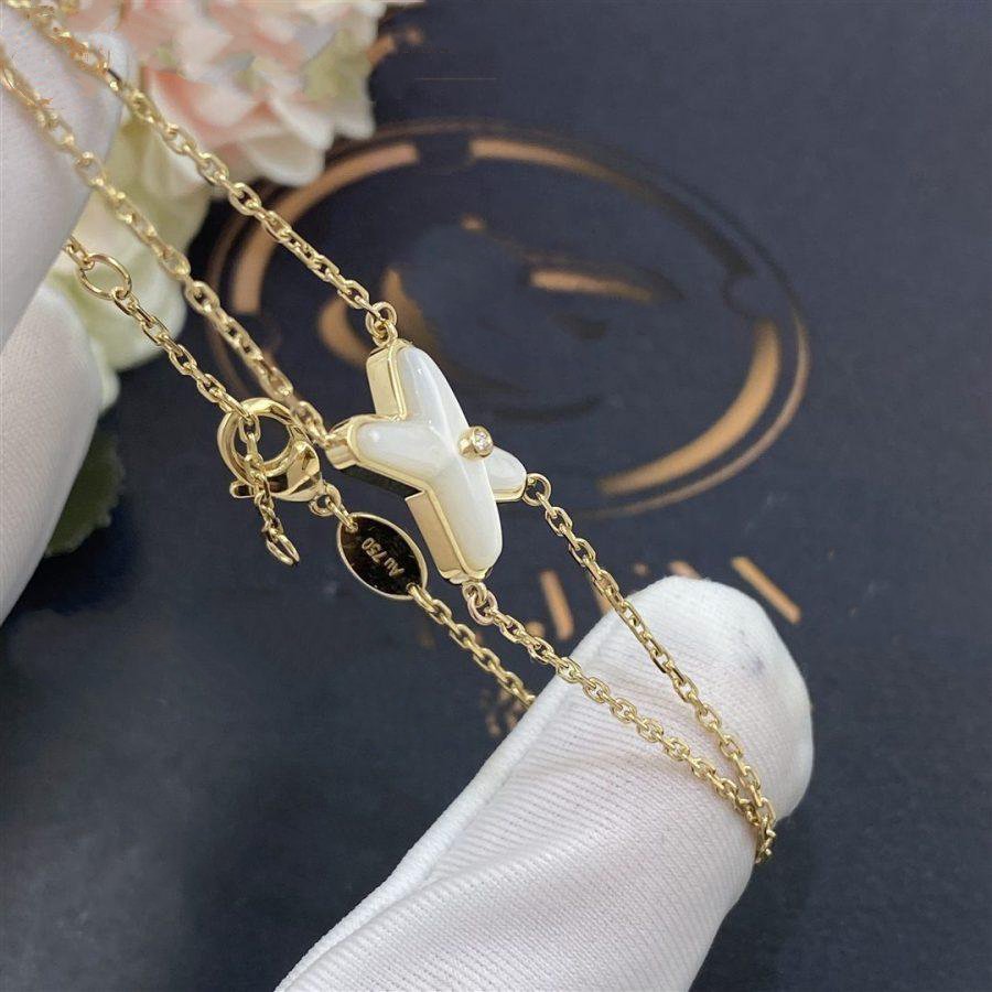 Chaumet Jeux Bracelet White MOP Gold 1 Cubic Zirconia