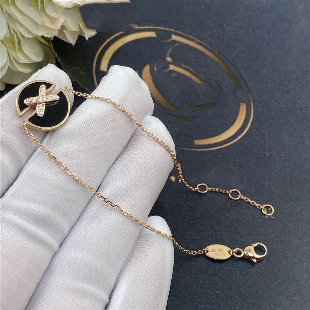 Chaumet Jeux de Bracelet Onyx Pink Gold Cubic Zirconia