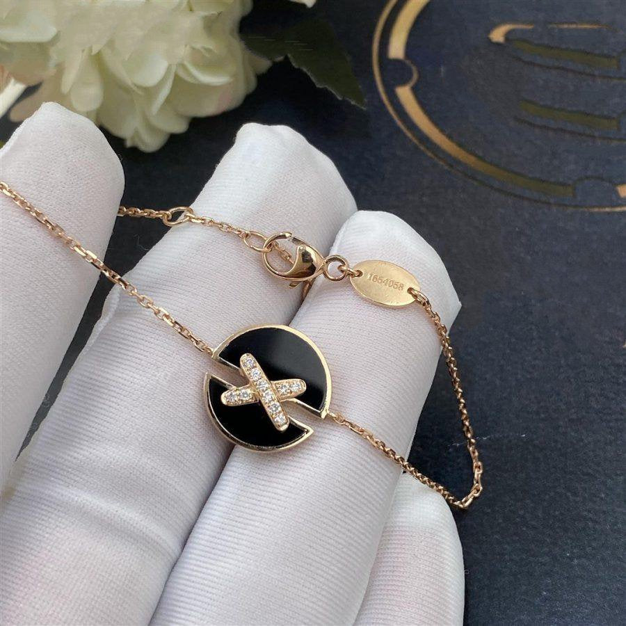 Chaumet Jeux de Bracelet Onyx Pink Gold Cubic Zirconia