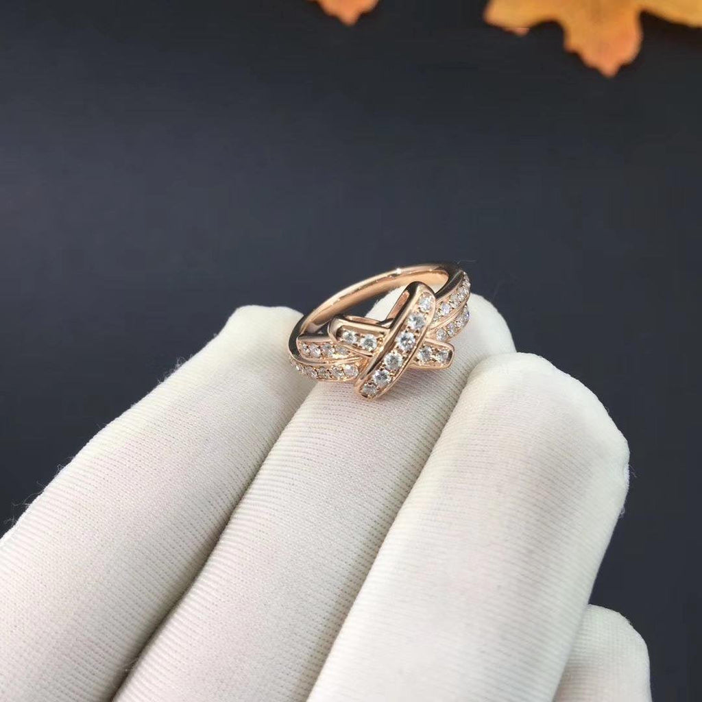 Chaumet Jeux de Ring Pink Gold Cubic Zirconia